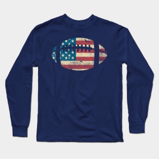 American Football Patriotic Flag Long Sleeve T-Shirt